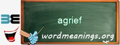 WordMeaning blackboard for agrief